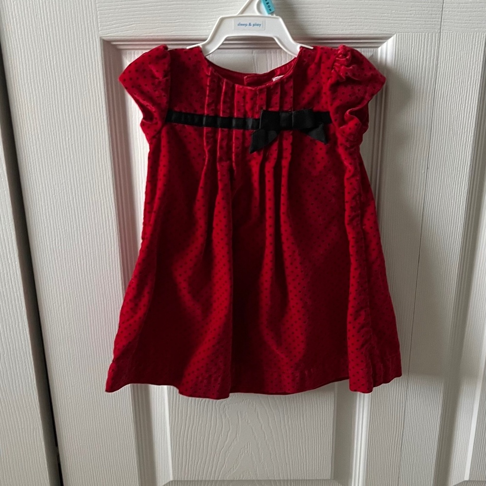 Carter’s Red Velvet Dot Dress | 6 Months